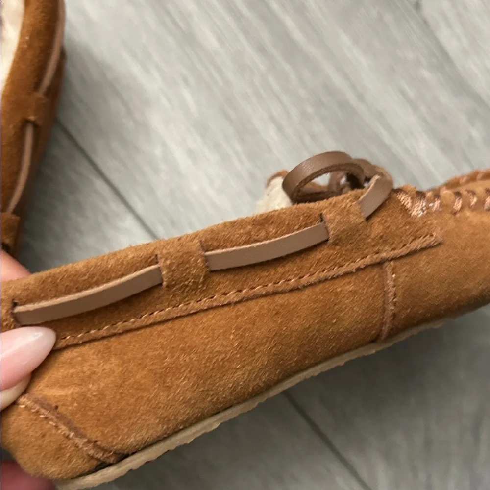 Crewcuts Brown Kids Moccasins with Bow Detail
